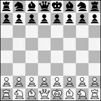 tablero de ajedrez con las piezas en la posición inicial