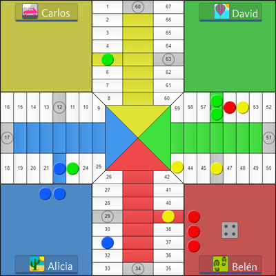 FICHAS PARCHIS 4 JUGAD.BOTE REDONDO - MAXMUNDY