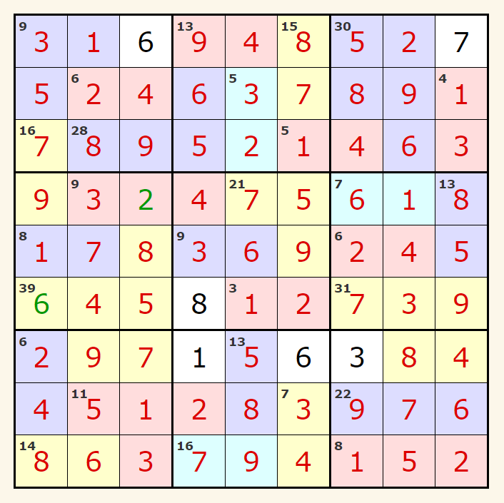 Killer Sudoku - online puzzle game